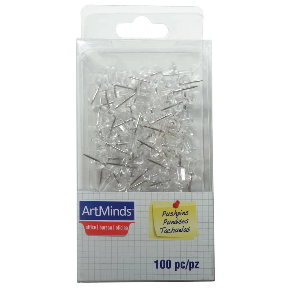 Discount 🎁 24 Packs: 100 ct. (2,400 total) Clear Pushpins by ArtMinds® 🌟 1 Discount 🎁 24 Packs: 100 ct. (2,400 total) Clear Pushpins by ArtMinds® 🌟