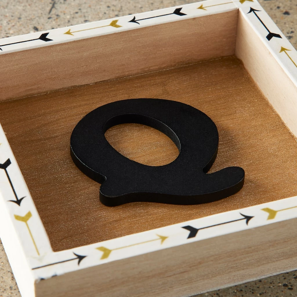 Best deal ❤️ Black Wooden Letter Q by ArtMinds® ⭐ 2 Best deal ❤️ Black Wooden Letter Q by ArtMinds® ⭐ - Image 2