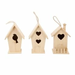 Hot Sale 🔔 6 Pack: Assorted 8" Unfinished Wood Birdhouse by ArtMinds™ 💯