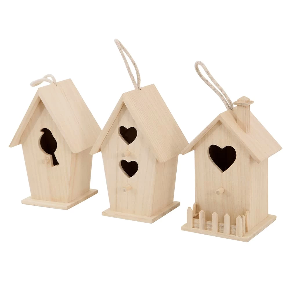 Outlet 🎉 Assorted 8" Unfinished Wood Birdhouse by ArtMinds™ 🔥 2 Outlet 🎉 Assorted 8" Unfinished Wood Birdhouse by ArtMinds™ 🔥 - Image 2