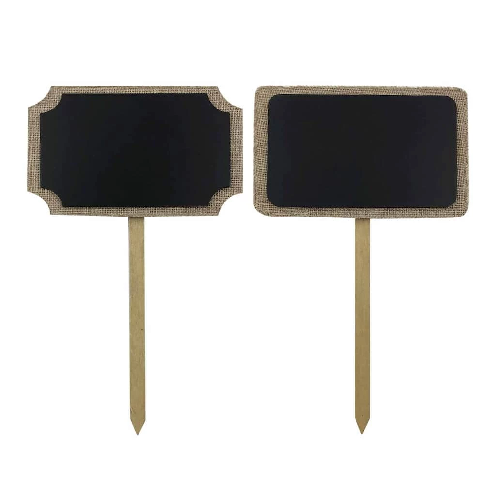 Promo 🌟 Assorted 10" Burlap Chalkboard Stake by ArtMinds™ ⌛ 1 Promo 🌟 Assorted 10" Burlap Chalkboard Stake by ArtMinds™ ⌛