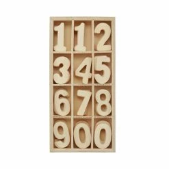 Budget ❤️ 8 Packs: 60 ct. (480 total) 1.5" Punch Cut Wood Numbers Set by ArtMinds™ 👍