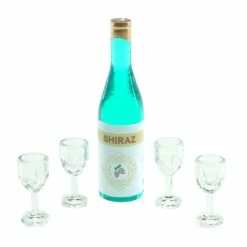 Coupon 😉 12 Pack: Mini Wine Bottle & Glasses Set by ArtMinds™ ⭐