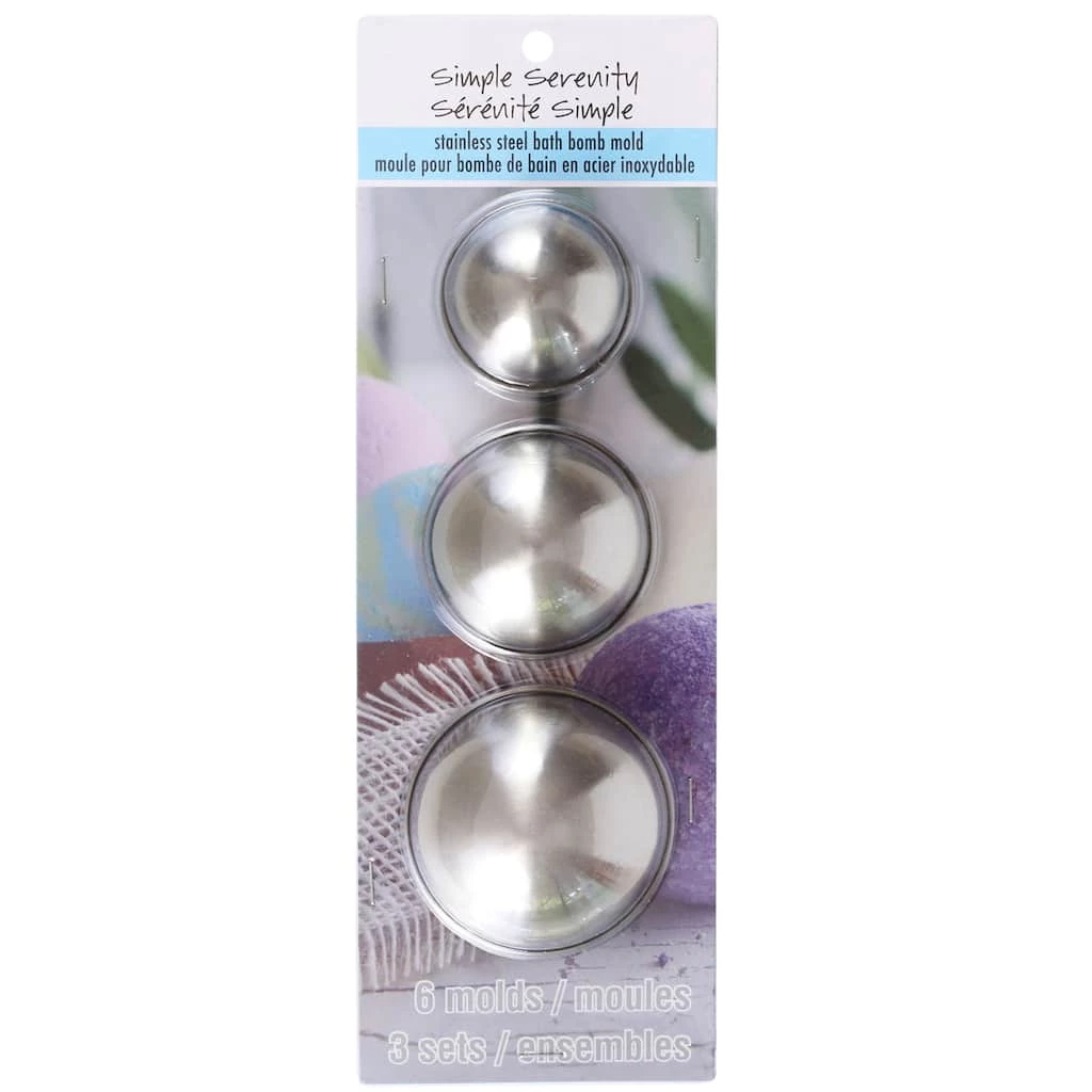 Best Pirce 👍 Simple Serenity Stainless Steel Bath Bomb Molds by ArtMinds™ 🎉 2 Best Pirce 👍 Simple Serenity Stainless Steel Bath Bomb Molds by ArtMinds™ 🎉 - Image 2