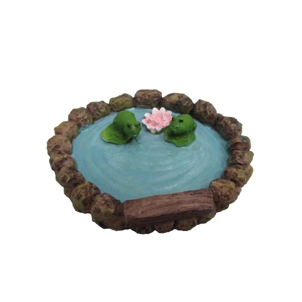 Best Pirce 😉 Mini Pond with Frogs & Lily By ArtMinds™ ❤️ 1 Best Pirce 😉 Mini Pond with Frogs & Lily By ArtMinds™ ❤️