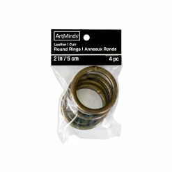 Outlet 👍 12 Packs: 4 ct. (48 total) 2" Antique Brass Round Rings by ArtMinds™ 🔥 -Artminds Sales Store 10632125 1 1