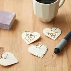Hot Sale 🧨 2.5" Heart Wood Keyrings by Artminds® 👏 -Artminds Sales Store 10647986 25