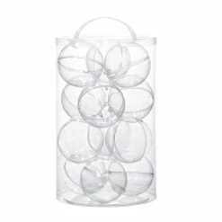 Cheapest 😉 12ct. 80mm Clear Plastic Open Ball Ornaments by Artminds™ 🔔