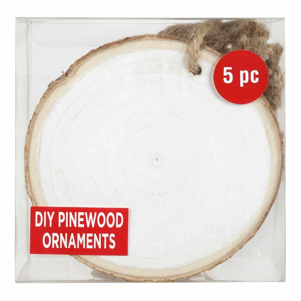 Best Sale 𧨠5ct. 4" White Pinewood Round Ornament by Artminds™ π 2 Best Sale 𧨠5ct. 4" White Pinewood Round Ornament by Artminds™ π - Image 2