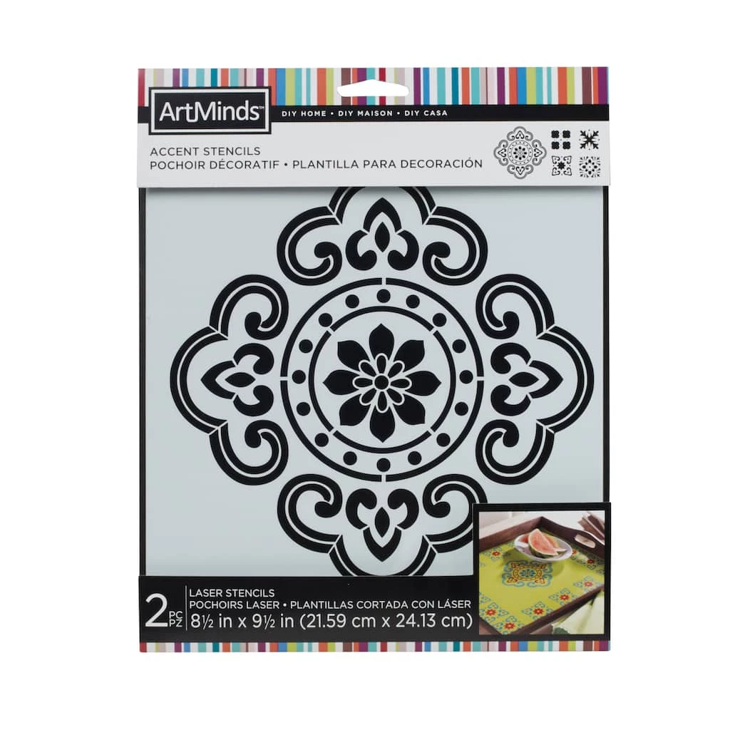 Promo π 6 Packs: 2 ct. (12 total) DIY Home Tile Accent Stencils by ArtMinds® π 1 Promo π 6 Packs: 2 ct. (12 total) DIY Home Tile Accent Stencils by ArtMinds® π