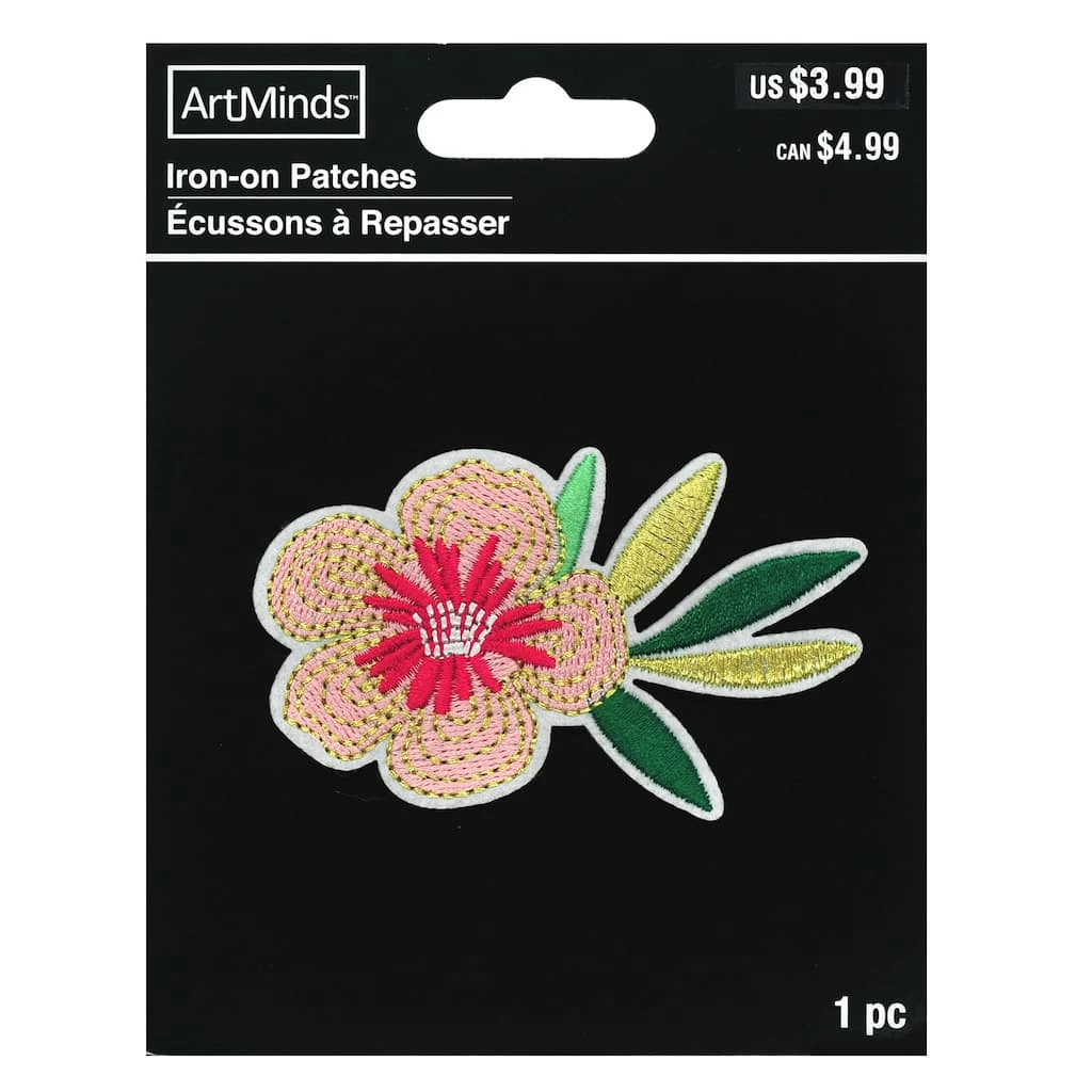 Coupon ⭐ Iron-On Pink Flower Patch by ArtMinds™ ⭐ 2 Coupon ⭐ Iron-On Pink Flower Patch by ArtMinds™ ⭐ - Image 2