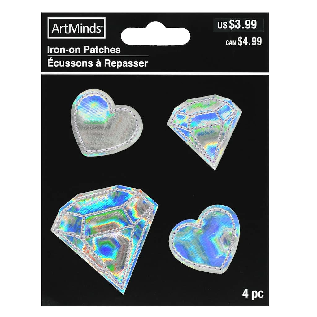 Promo 🌟 Iron-On Holographic Diamond & Heart Patches by ArtMinds™ ✔️ 2 Promo 🌟 Iron-On Holographic Diamond & Heart Patches by ArtMinds™ ✔️ - Image 2
