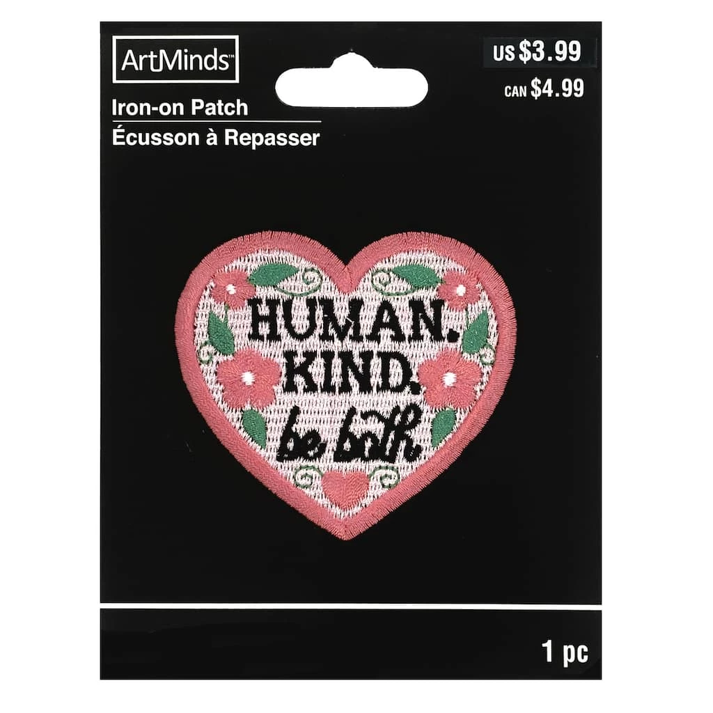 Wholesale 😉 Iron-On Human Kind Patch by ArtMinds™ 😀 2 Wholesale 😉 Iron-On Human Kind Patch by ArtMinds™ 😀 - Image 2