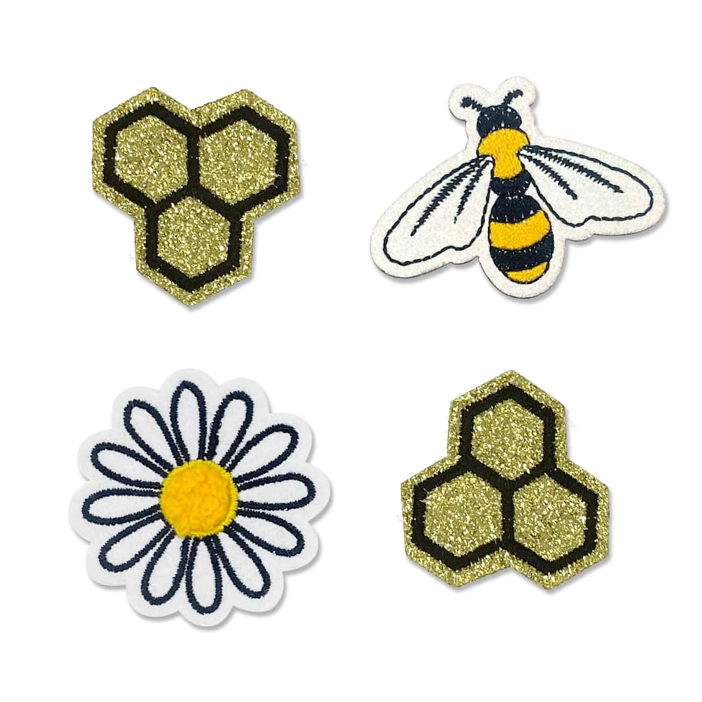 Buy 🥰 Iron-On Bee & Daisy Patches by ArtMinds™ 🥰 1 Buy 🥰 Iron-On Bee & Daisy Patches by ArtMinds™ 🥰