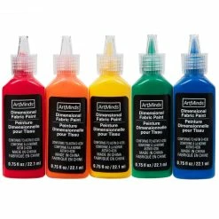 Coupon 👍 Rainbow Dimensional Fabric Paint Set by ArtMinds™ ✨