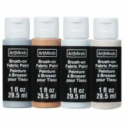 Budget 😍 Brush-On Glitter & Metallic Fabric Paint Set by ArtMinds™ 🎁