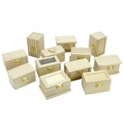 Buy 🧨 48 Pack: Assorted Wooden Trinket Box by ArtMinds™ 🧨