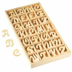 Promo 🔥 6 Packs: 140 ct. (840 total) 1.5" Punch Cut Wood Script Letters by ArtMinds™ 🌟