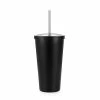 Cheap ❤️ 24 Pack: 19oz. Black Stainless Steel Tumbler with Straw by ArtMinds™ ⌛