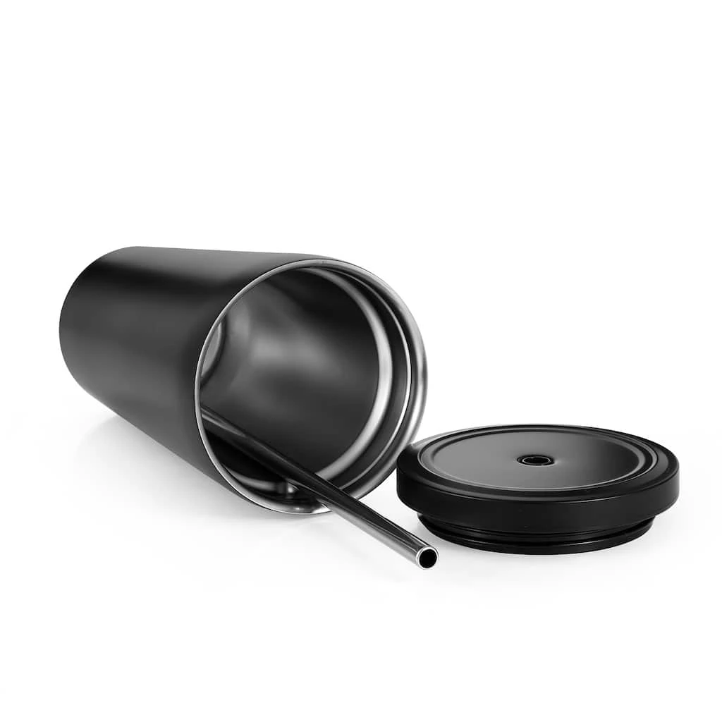 Cheap ❤️ 24 Pack: 19oz. Black Stainless Steel Tumbler with Straw by ArtMinds™ ⌛ 3 Cheap ❤️ 24 Pack: 19oz. Black Stainless Steel Tumbler with Straw by ArtMinds™ ⌛ - Image 3