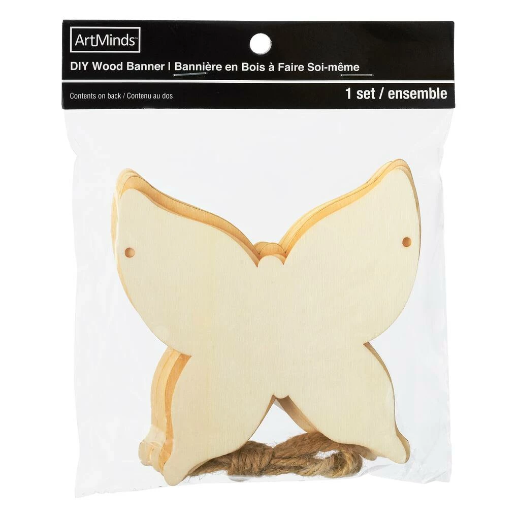 Promo ๐งจ 24 Pack: Unfinished Wooden Butterfly Banner Kit by ArtMinds™ ๐ฅ 5 Promo ๐งจ 24 Pack: Unfinished Wooden Butterfly Banner Kit by ArtMinds™ ๐ฅ - Image 5
