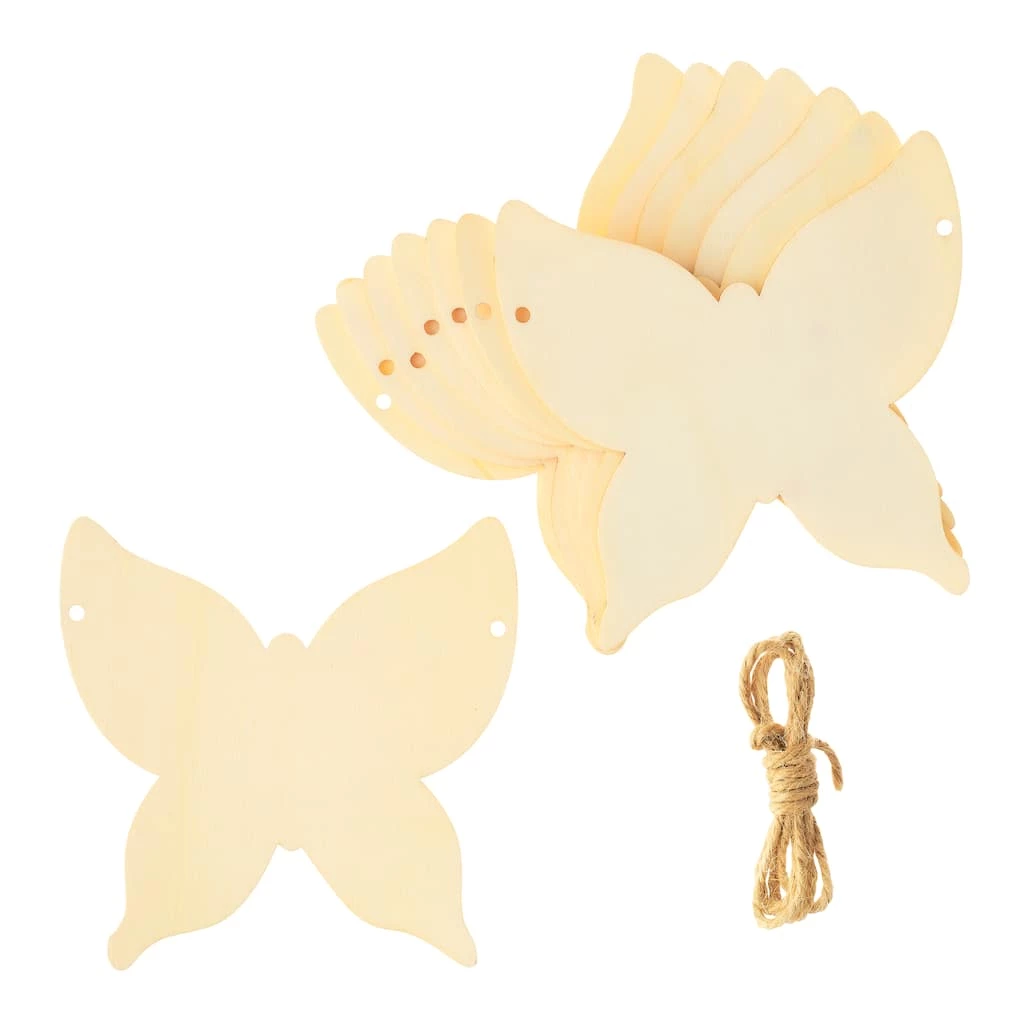 Promo ๐งจ 24 Pack: Unfinished Wooden Butterfly Banner Kit by ArtMinds™ ๐ฅ 1 Promo ๐งจ 24 Pack: Unfinished Wooden Butterfly Banner Kit by ArtMinds™ ๐ฅ